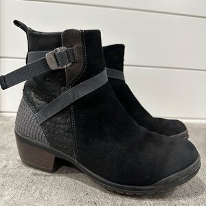Keen Black Suede Ankle Booties Morrison Mid Ankle Boot With Zipper Size 7
